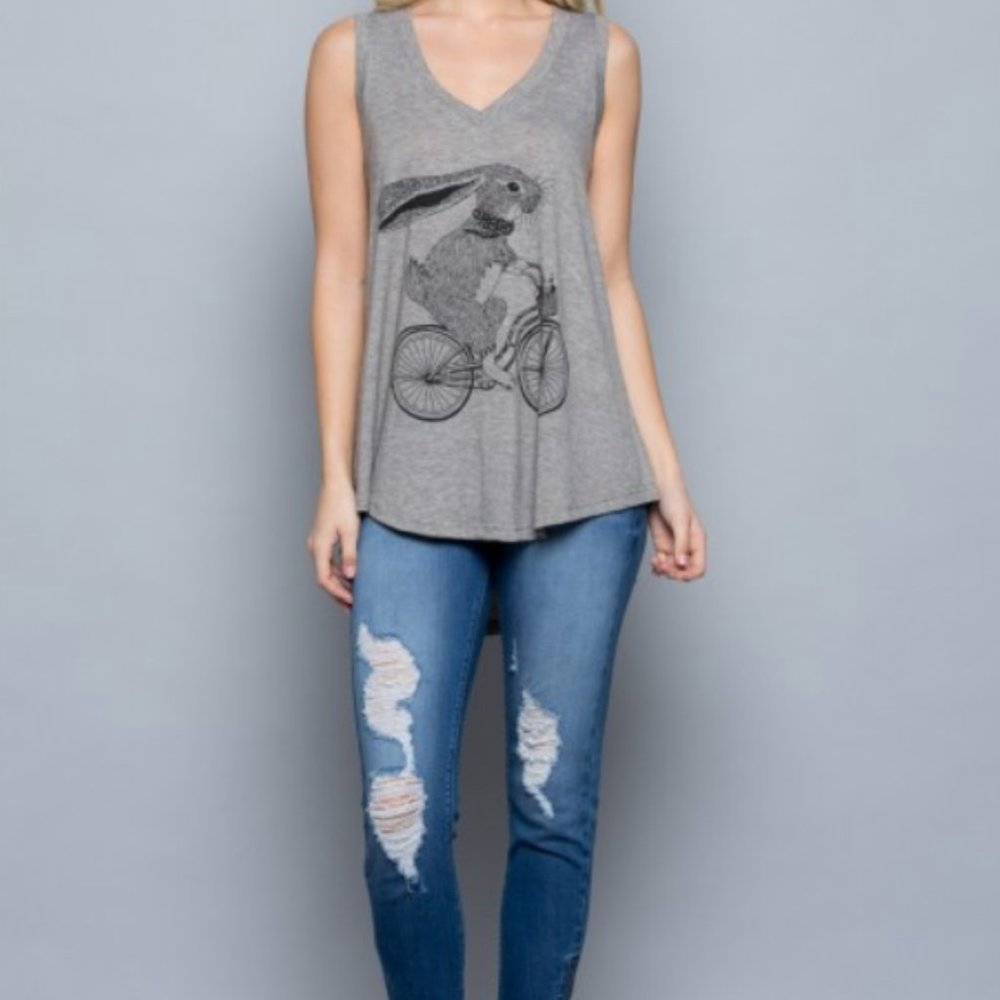 Biking Bunny Tank Top
